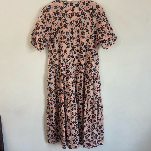 Johnny Was Calme 100% Cotton V Neck Tiered Maxi Dress Floral Sz XS Oversized - Picture 2 of 5